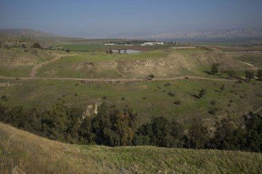 Bakış görünümü manzara, bahis She'an Milli Parkı, Hayfa Bölgesi, İsrail