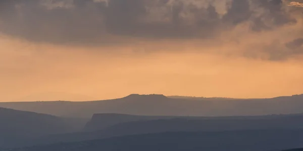 Zonsopgang Boven Landschap Vered Hagalil Galilee Israel — Stockfoto