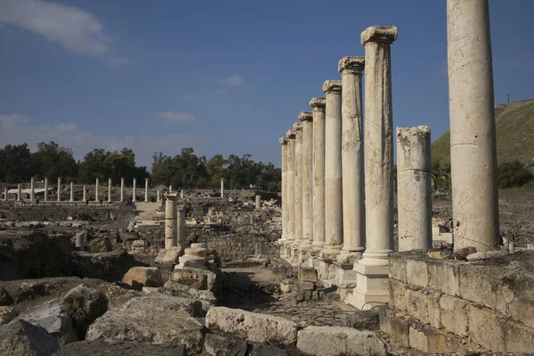 Ruiny Wykopaliska Archeologiczne Bet Szean National Park Qiryat Motzkin Izrael — Zdjęcie stockowe