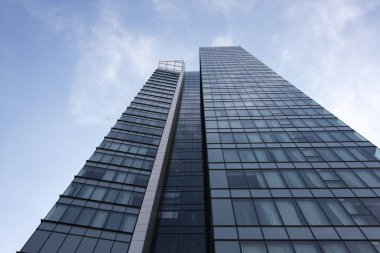 Düşük açılı görünüş gökdelenin, Rothschild Boulevard, Tel Aviv, İsrail