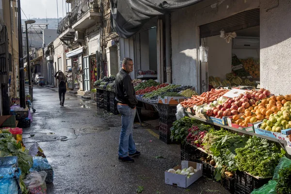 Frutas Hortalizas Venta Mercado Haifa Haifa District Israel — Foto de Stock