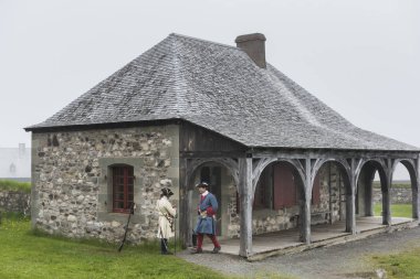 Güvenlik görevlileri Louisbourg Kalesi, Louisbourg, Cape Breton Adası, Nova Scotia, Kanada