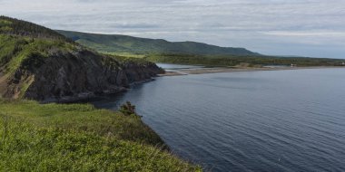Doğal görünümü, kıyı şeridi, Cabot Trail, Cape Breton Highlands Milli Parkı, Cape Breton Adası, Nova Scotia, Kanada