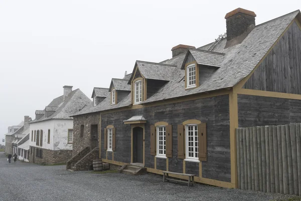 Casas Por Calle Principal Fortaleza Louisbourg Louisbourg Cape Breton Island — Foto de Stock