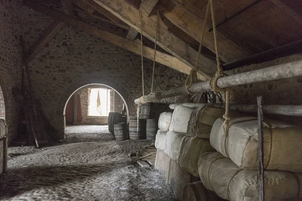 Barrels King Storehouse Fortress Louisbourg Louisbourg Cape Breton Island Nova — Stock Photo, Image