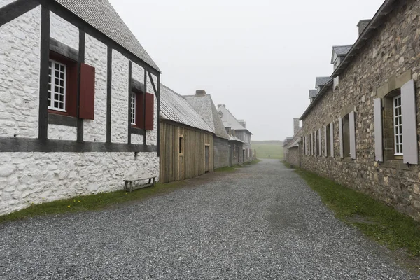Casas Pela Rua Principal Fortaleza Louisbourg Louisbourg Cape Breton Island — Fotografia de Stock