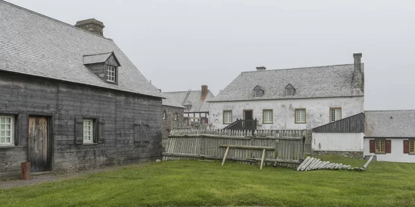 Husen Byn Fästning Louisbourg Louisbourg Kap Bretonön Nova Scotia Kanada — Stockfoto