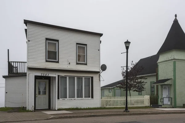 Casas Junto Carretera Ciudad Louisbourg Cape Breton Island Nueva Escocia — Foto de Stock