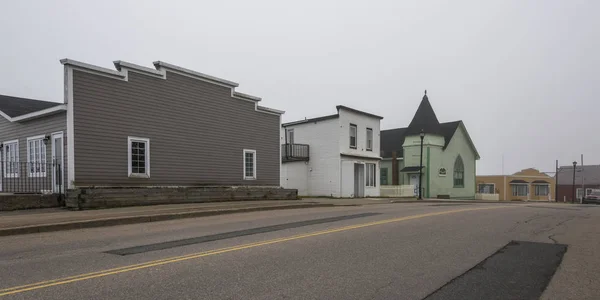 Edificios Largo Calle Ciudad Louisbourg Cape Breton Island Nueva Escocia — Foto de Stock