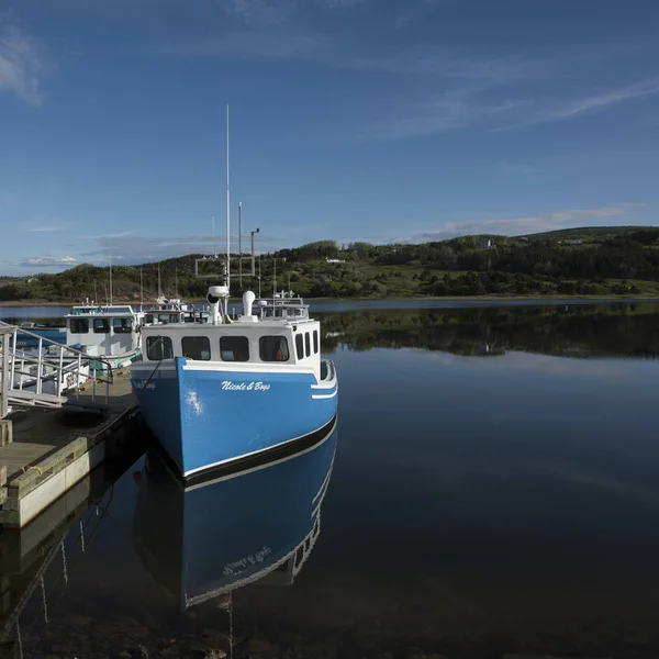 Barco Pesca Amarrado Puerto Inverness Harbour Inverness Cape Breton Island — Foto de Stock