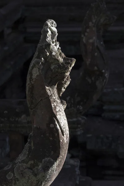 Close Escultura Templo Hindu Estilo Angkor Wat Banteay Samre Siem — Fotografia de Stock