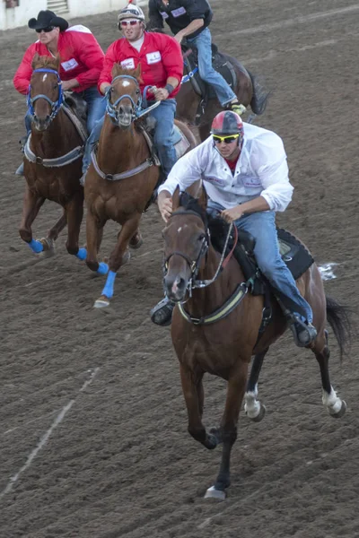 Jockeys Ridning Heste Den Årlige Calgary Stampede Calgary Alberta Canada - Stock-foto