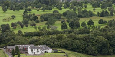 Şatonun Stirling, Stirling, İskoçya yüksek açılı görünüş