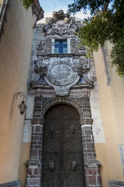 Wejścia Kościoła Zona Centro San Miguel Allende Guanajuato Meksyk — Zdjęcie stockowe