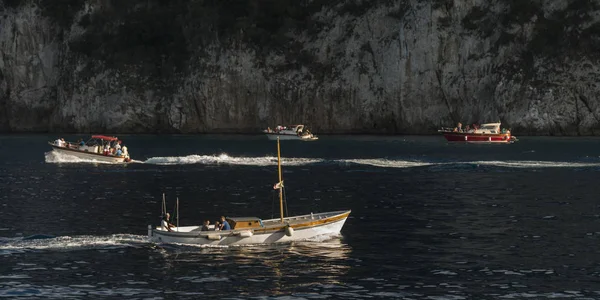 Bateaux Mer Capri Campanie Italie — Photo