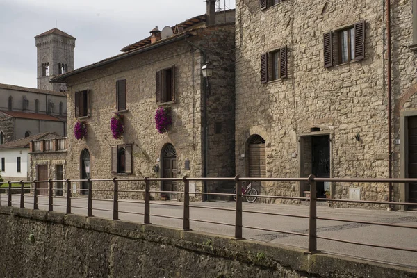 Exterior Stone Walls Houses Town Radda Chianti Tuscany Italy — Stock Photo, Image