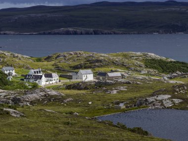 Görünümü küçük Köyü sahilinde, İskoçya Highlands, İskoçya