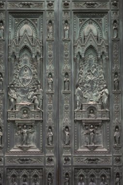 Bas Rölyef ayrıntı, Duomo Santa Maria Del Fiore, Floransa, Toskana, İtalya