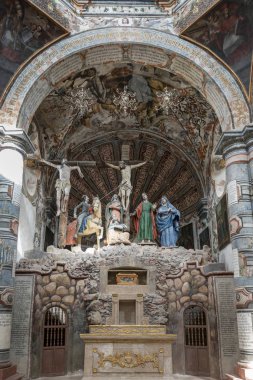 İç alter ve kilise, kutsal Atotonilco, San Miguel de Allende, Guanajuato, Meksika