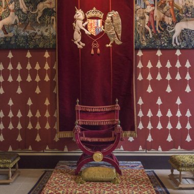 Tahta sandalye Kraliyet Sarayı, Stirling Castle, Stirling, İskoçya