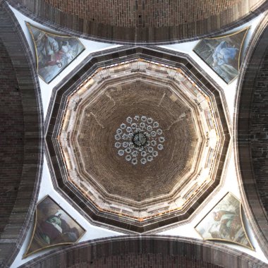 Kilise, detayını tavan Zona Centro, San Miguel de Allende, Guanajuato, Meksika