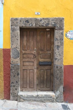 Kapı bir evin, Zona Centro, San Miguel de Allende, Guanajuato, Meksika