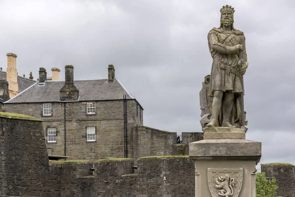 Staty Robert Brucen Vid Stirling Castle Stirling Skottland — Stockfoto