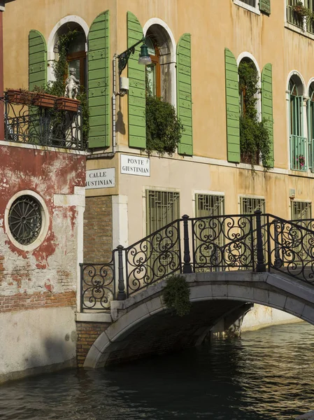 Vista Ponte Giustiniano Sobre Gran Canal Venecia Véneto Italia — Foto de Stock