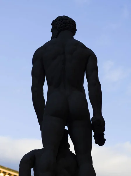 Estátua Hércules Caco Bartolomeu Bandinelli Piazza Della Signoria Florença Toscana — Fotografia de Stock