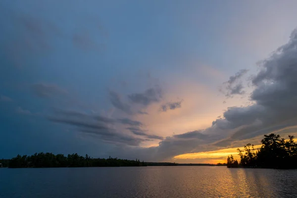 Vue Panoramique Lac Coucher Soleil Lac Des Bois Ontario Canada — Photo