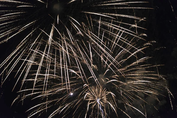 Canada Day Spettacolo Pirotecnico Kenora Lago Del Bosco Ontario Canada — Foto Stock