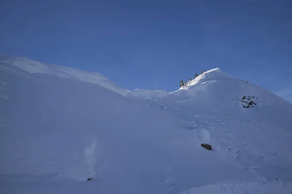 Montagna Innevata Inverno Kicking Horse Mountain Resort Golden British Columbia — Foto Stock