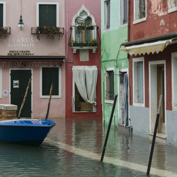 View Houses Waterfront Burano Venice Veneto Italy — Stock Photo, Image