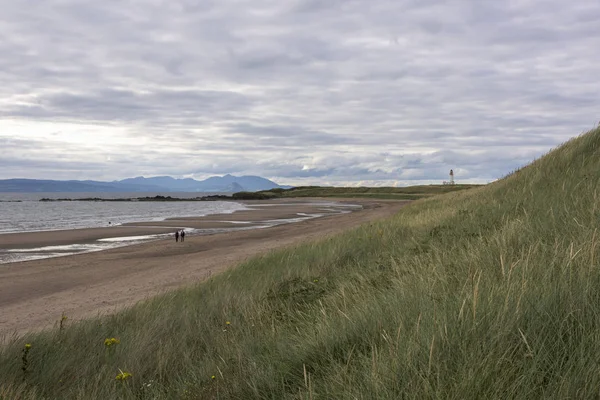 Vista Panorámica Costa Contra Cielo Nublado Turnberry South Ayrshire Escocia — Foto de Stock