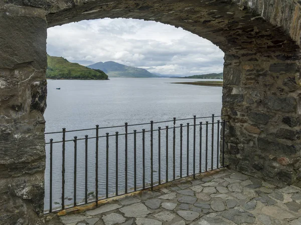 View Bay Eilean Donan Castle Eilean Donan Scottish Highlands Scotland — Stock Photo, Image