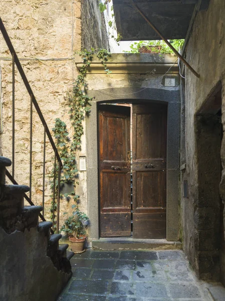 Portale Una Casa Orvieto Provincia Terni Umbria Italia — Foto Stock