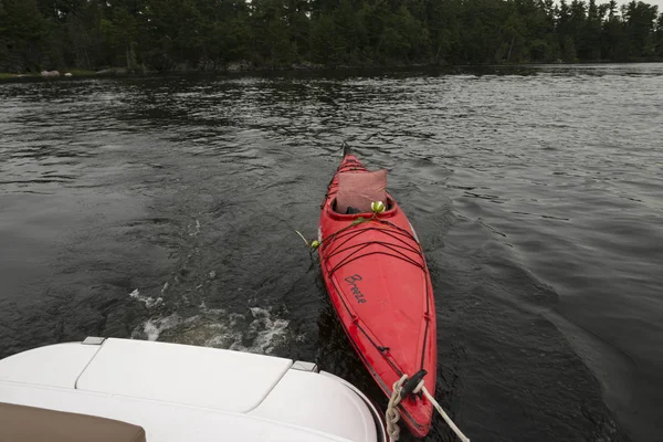Kayak Dans Lac Lac Des Bois Ontario Canada — Photo