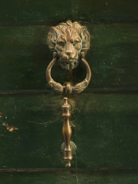 Full Frame Shot Door Knocker Antique Door Veneza Veneto Itália — Fotografia de Stock