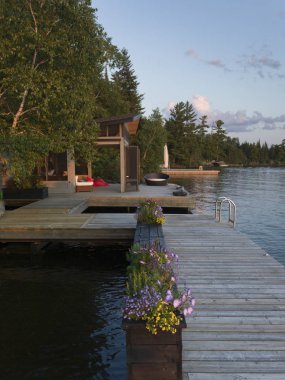 Güzel doğa sahne, Lake of The Woods, Ontario, Kanada