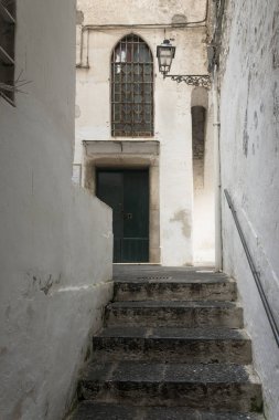 Merdiven bir bina, Amalfi, Amalfi Coast, Salerno, Campania, İtalya