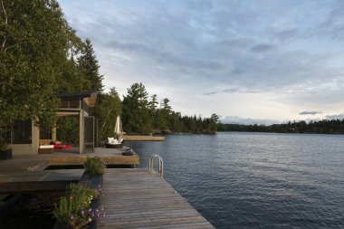 Güzel doğa sahne, Lake of The Woods, Ontario, Kanada