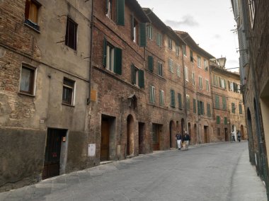 Caddesindeki mevcut, Siena, Toskana, İtalya