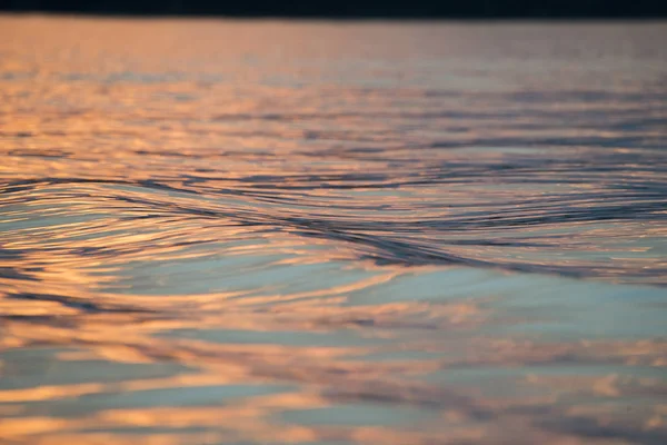 Vattenytan Vid Sjön Skymningen Lake Woods Ontario Kanada — Stockfoto