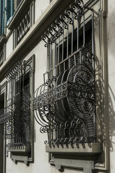 Detalhe Janela Edifício Florença Toscana Itália — Fotografia de Stock