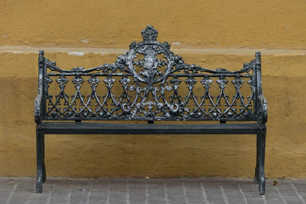 Närbild Tom Metall Bänk San Miguel Allende Guanajuato Mexiko — Stockfoto