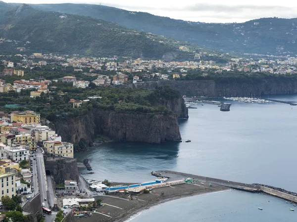 Vista Uma Cidade Costa Costa Amalfitana Salerno Campania Itália — Fotografia de Stock