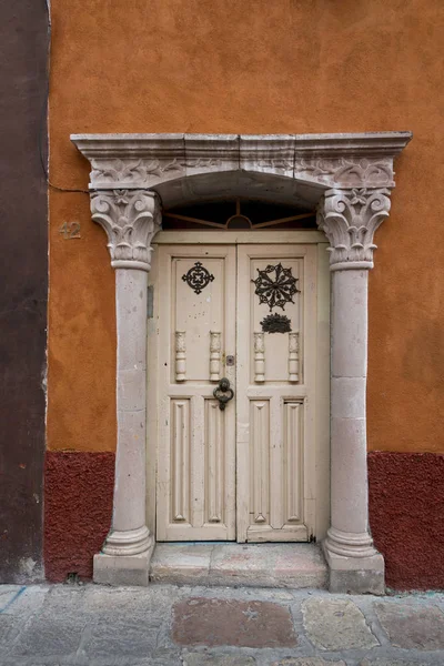 Drzwi Domu Zona Centro San Miguel Allende Guanajuato Meksyk — Zdjęcie stockowe