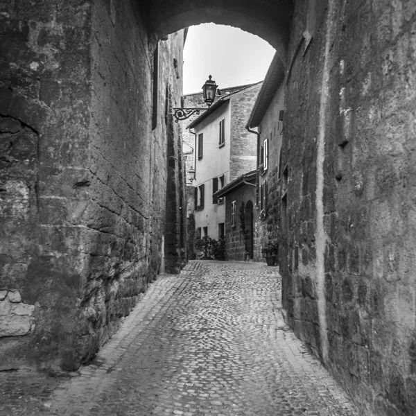 View Cobblestone Alley Orvieto Terni Province Umbria Italy — Stock Photo, Image