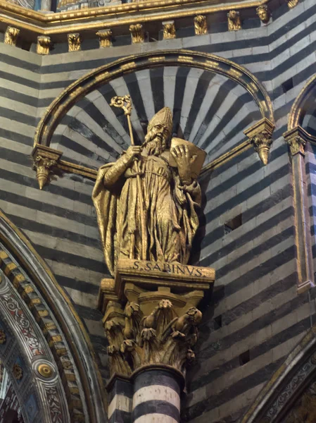 Saint Staty Vid Sienas Katedral Siena Toscana Italien — Stockfoto