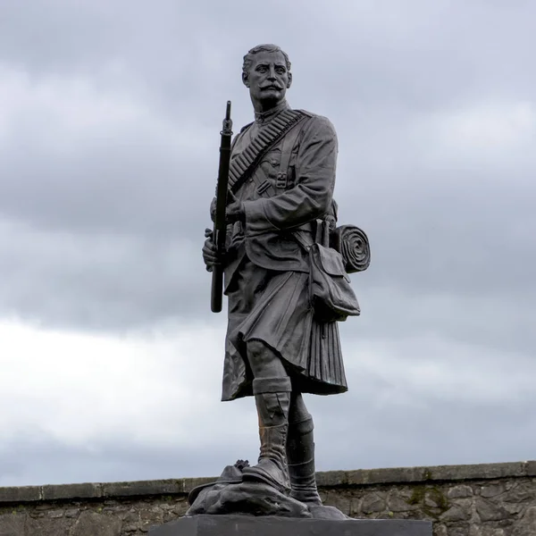 Estatua Soldado Castillo Stirling Stirling Escocia — Foto de Stock